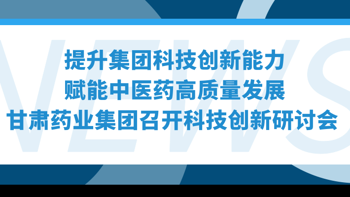 “提升集團科技創(chuàng)新能力，賦能中醫(yī)藥高質量發(fā)展”—甘肅藥業(yè)集團召開科技創(chuàng)新研討會